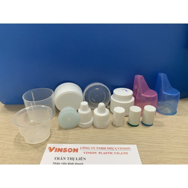 Các chi tiết nhựa: nắp, nút, cốc siro….
