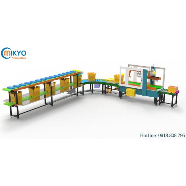 Mikyo carton weighing and gluing line-Brand Mikyo