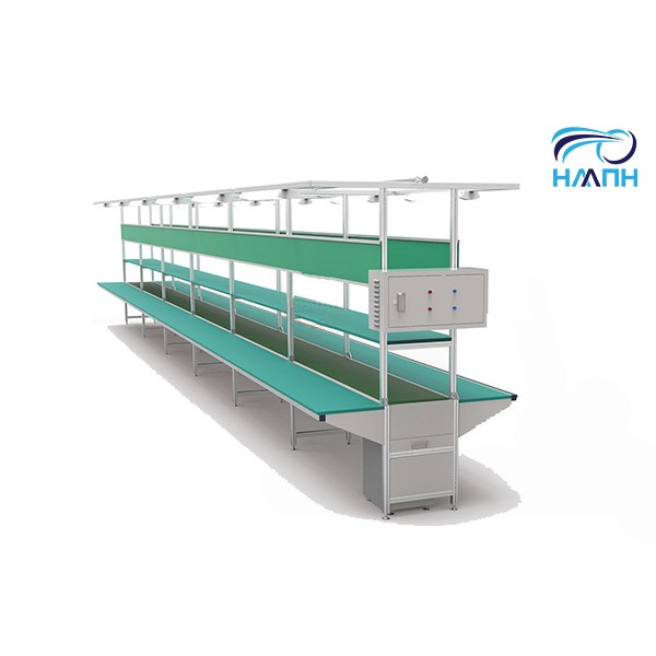 Conveyor assembly of electronic components